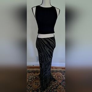 Matty M Zebra Print Pencil Skirt